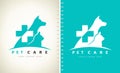 Dog and cat logo. Pet clinic design vector. Nurseries for pets. Royalty Free Stock Photo
